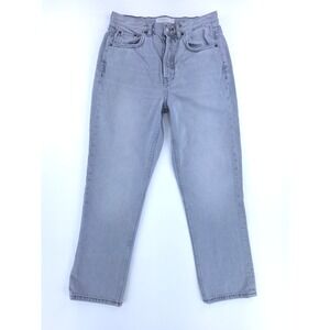 Topshop Women Jeans Editor W28 L32 Grey‎ High Rise Straight Leg 02W08SGRY